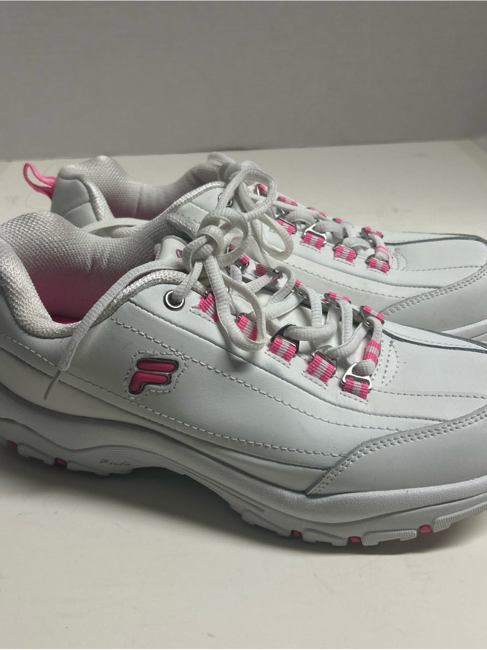 Fila Cool Max Memory Foam Women’s Shoes Pink White Running/Walking Size 9
